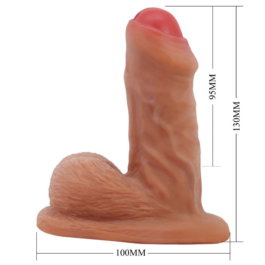 PRETTY LOVE - WARNELL DILDO ULTRA REALÍSTICO Y ELÁSTICO 9.5 CM MULATO - Imagen 2