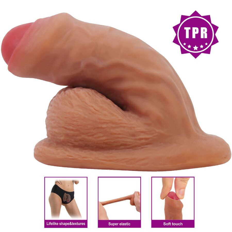 PRETTY LOVE - WARNELL DILDO ULTRA REALÍSTICO Y ELÁSTICO 9.5 CM MULATO - Imagen 3