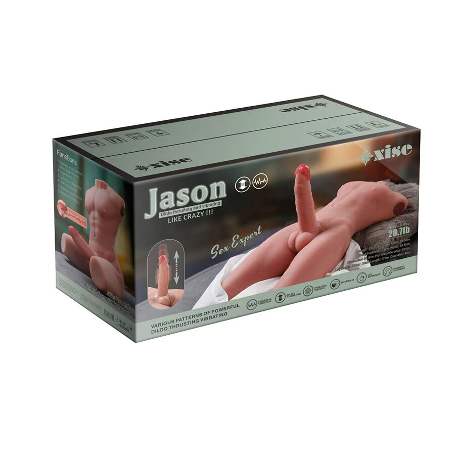 XISE - JASON HALF BODY TORSO REALÍSTICO MASCULINO CON THRUSTING Y VIBRACIÓN 55 CM - Imagen 17