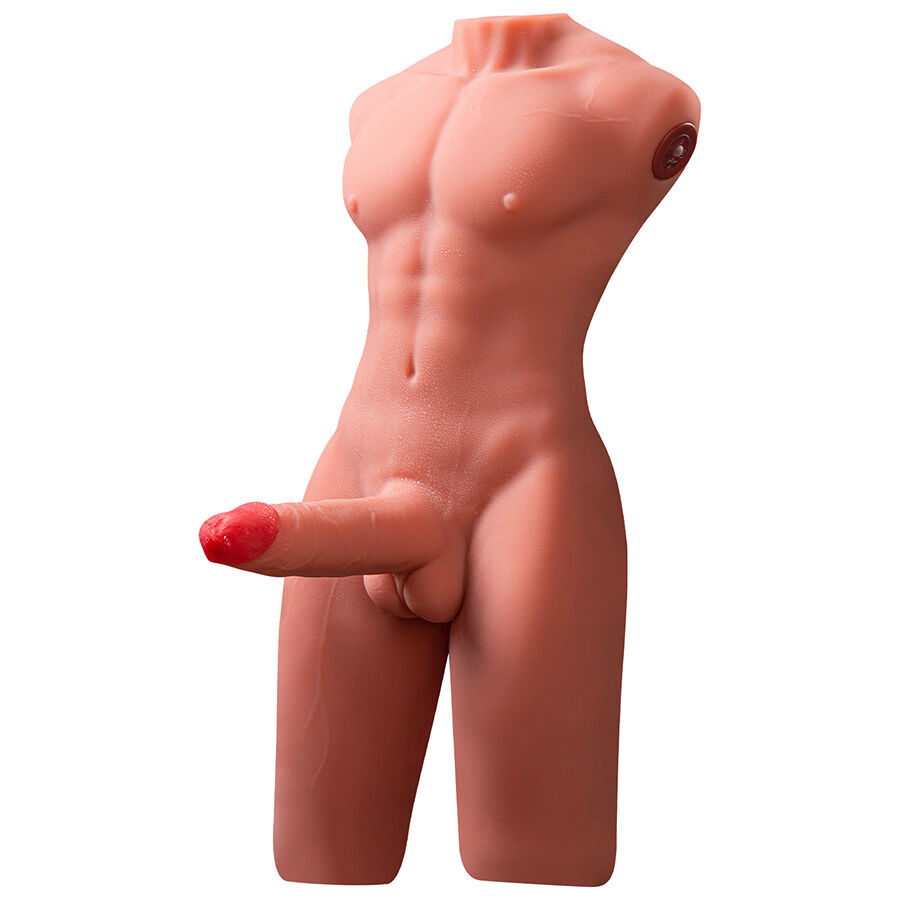 XISE - JASON HALF BODY TORSO REALÍSTICO MASCULINO CON THRUSTING Y VIBRACIÓN 55 CM - Imagen 2
