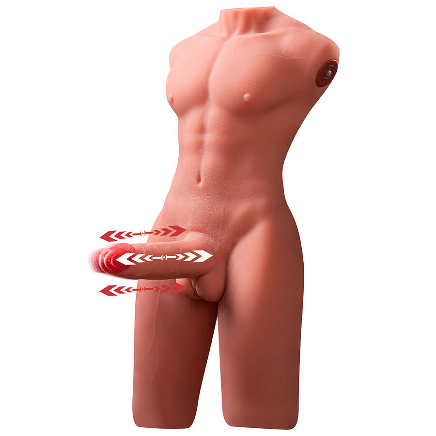 XISE - JASON HALF BODY TORSO REALÍSTICO MASCULINO CON THRUSTING Y VIBRACIÓN 55 CM - Imagen 3