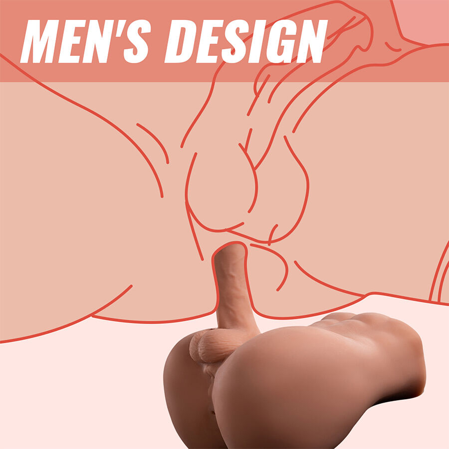 XISE - BERTLETT DILDO ASS MASTURBADOR DILDO Y ANO REALÍSTICO POSICIÓN FRONTAL CON THRUSTING 18 CM - Imagen 6