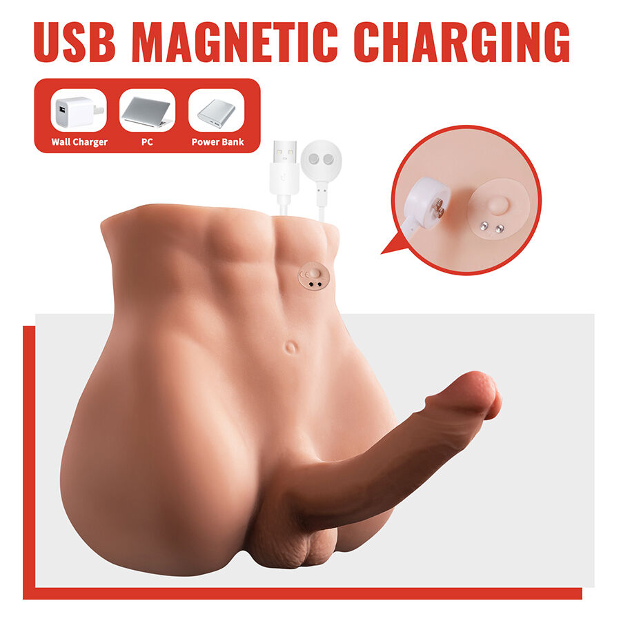 XISE - BERTLETT DILDO ASS MASTURBADOR DILDO Y ANO REALÍSTICO POSICIÓN FRONTAL CON THRUSTING 18 CM - Imagen 2