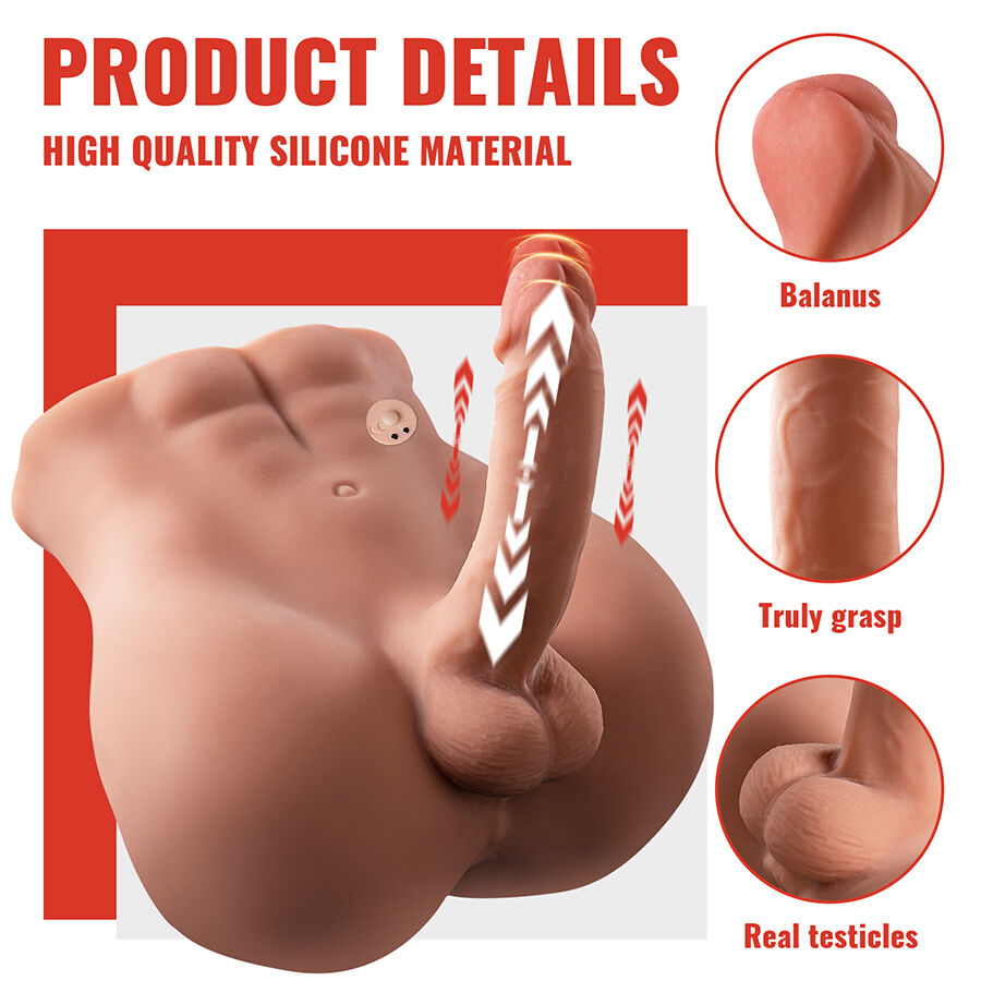 XISE - BERTLETT DILDO ASS MASTURBADOR DILDO Y ANO REALÍSTICO POSICIÓN FRONTAL CON THRUSTING 18 CM - Imagen 4