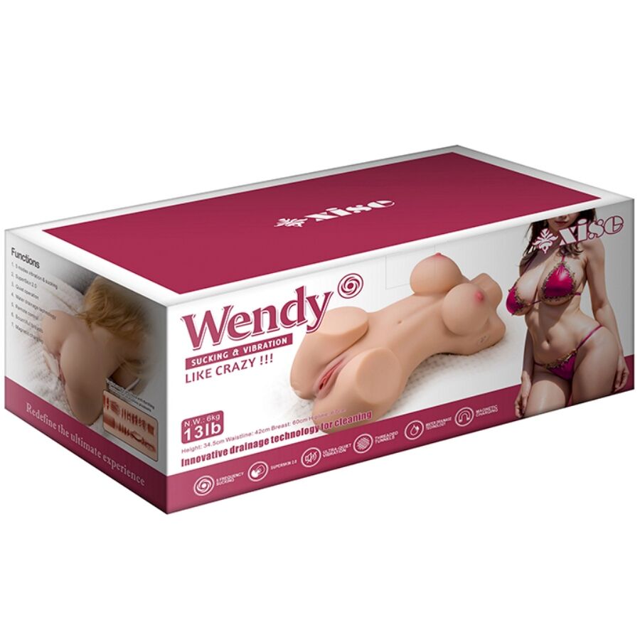 XISE - WENDY SUCKING TORSO FEMENINO CON VIBRACIÓN Y CONTROL REMOTO 6 KG - Imagen 10