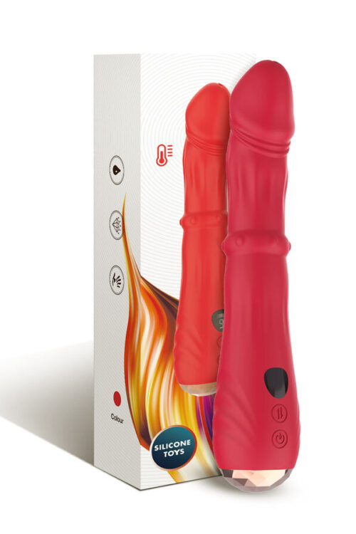 ARMONY – DILDO VIBRADOR ESTIMULADOR PUNTO A TERMOAJUSTABLE ROJO