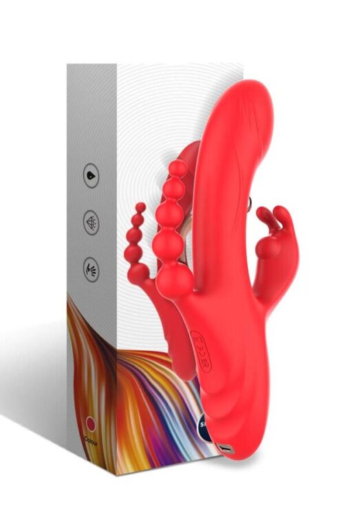 ARMONY – VIBRADOR ESTIMULADOR PUNTO G Y CLÍTORIS ROJO