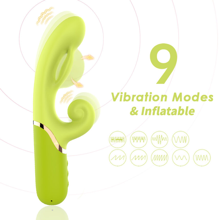 ARMONY - VIBRADOR ESTIMULADOR PUNTO A INFLABLE VERDE - Imagen 6