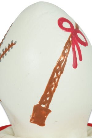 CONDOMERIE - PRESERVATIVO DECORATIVO PINTADO A MANO HUEVO DE PASCUA BLANCO