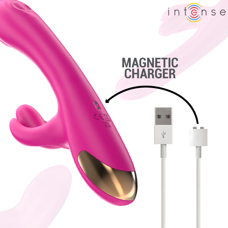 INTENSE - BRITNEY VIBRADOR MULTIFUNCIÓN RABBIT 23 CM ROSA - Imagen 3