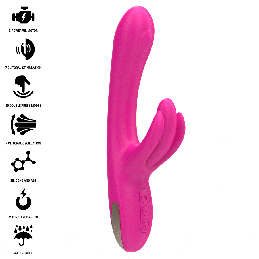 INTENSE - BRITNEY VIBRADOR MULTIFUNCIÓN RABBIT 23 CM ROSA - Imagen 8