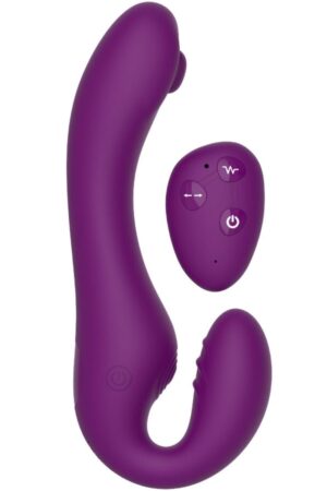 XOCOON - STRAPLESS STRAP-ON VIBRADOR 2 EN 1 CON CONTROL REMOTO MORADO