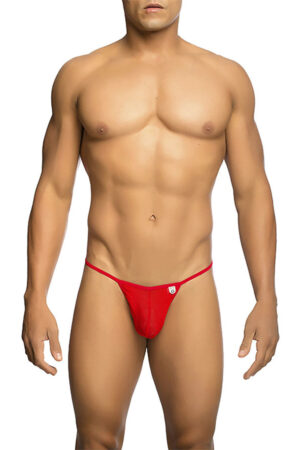MOB - TANGA TRANSPARENTE CON FORMA DE T ROJO TALLA S/M