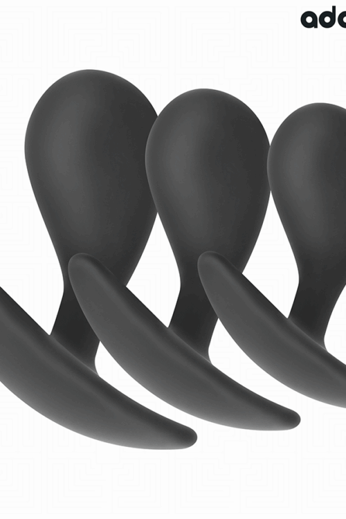 ADDICTED TOYS – SET DE 3 PLUG ANAL SILICONA MODELO 3