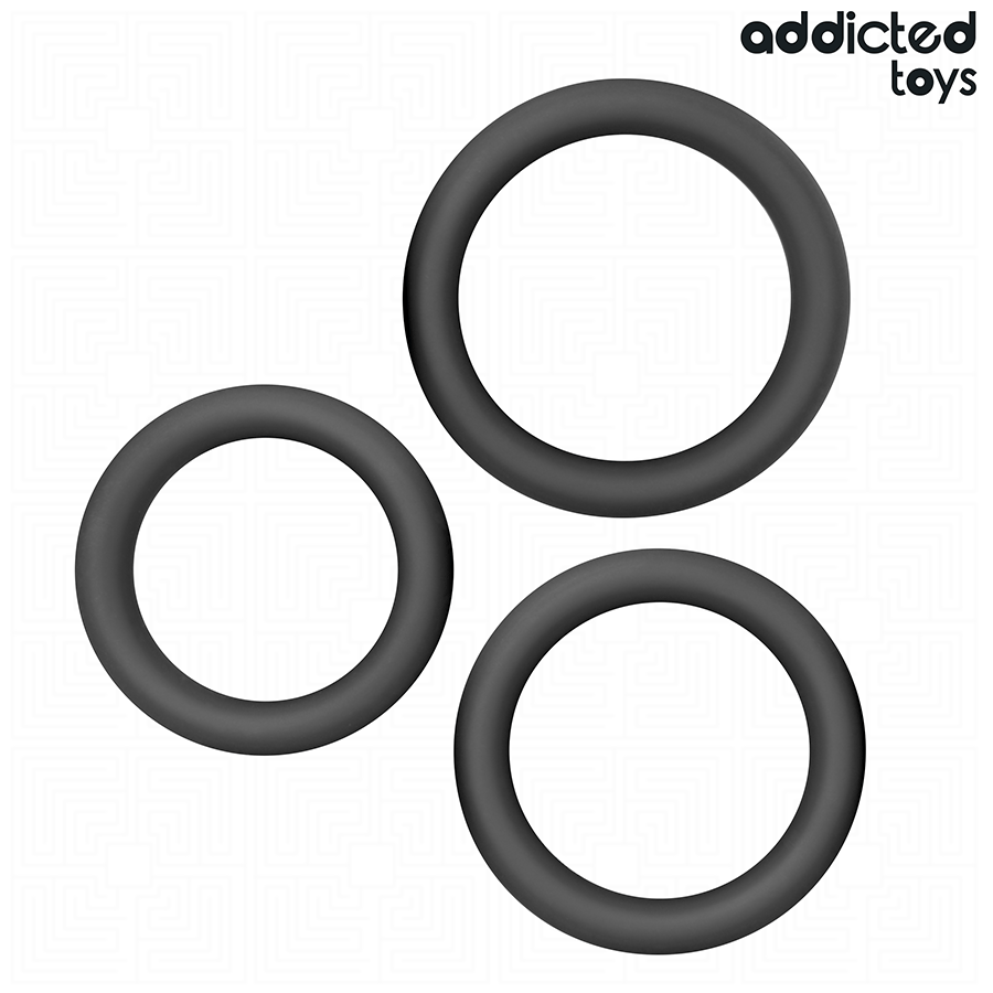 ADDICTED TOYS – SET DE ANILLOS SILICONA PLANOS