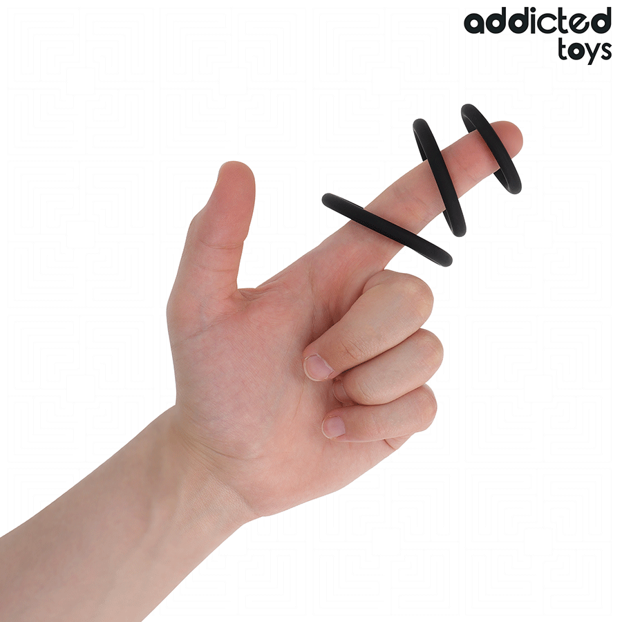 ADDICTED TOYS - SET DE ANILLOS SILICONA MODELO 2 - Imagen 3