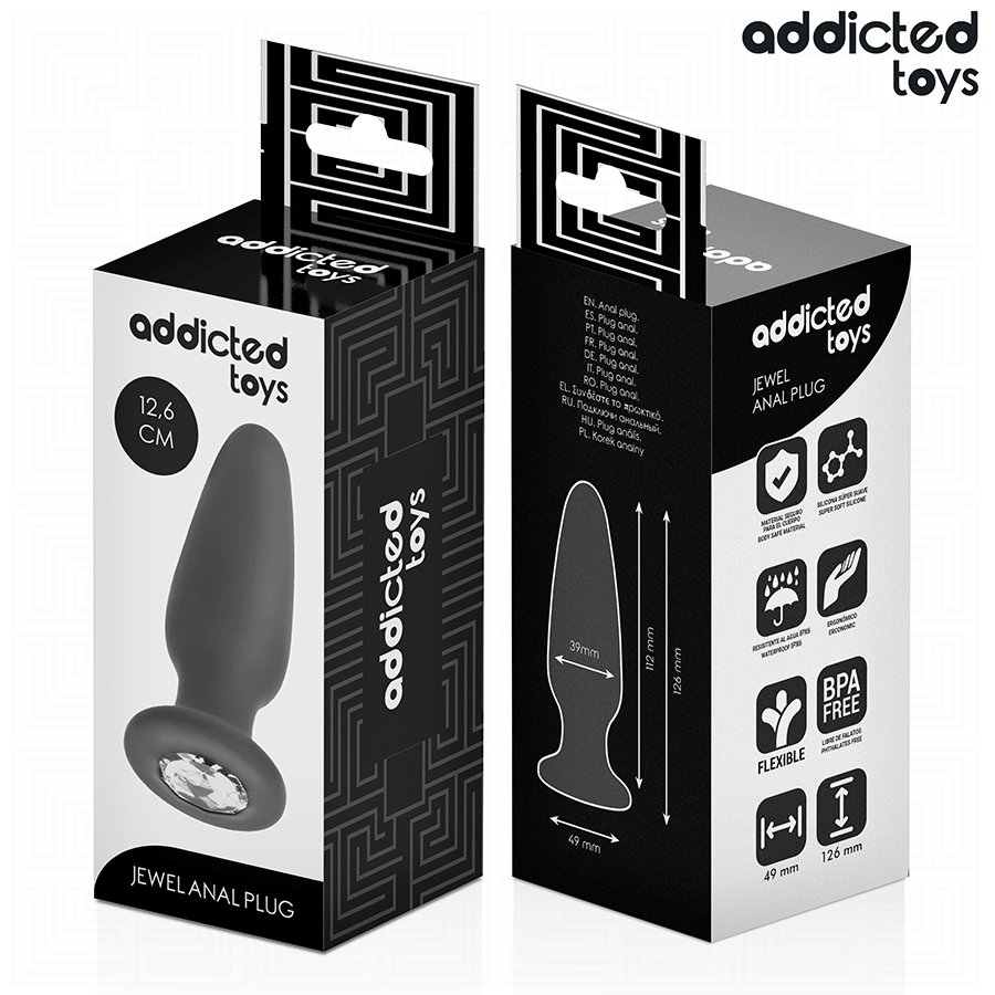 ADDICTED TOYS - PLUG ANAL CON JOYA SILICONA TALLA L 12,6 CM - Imagen 5