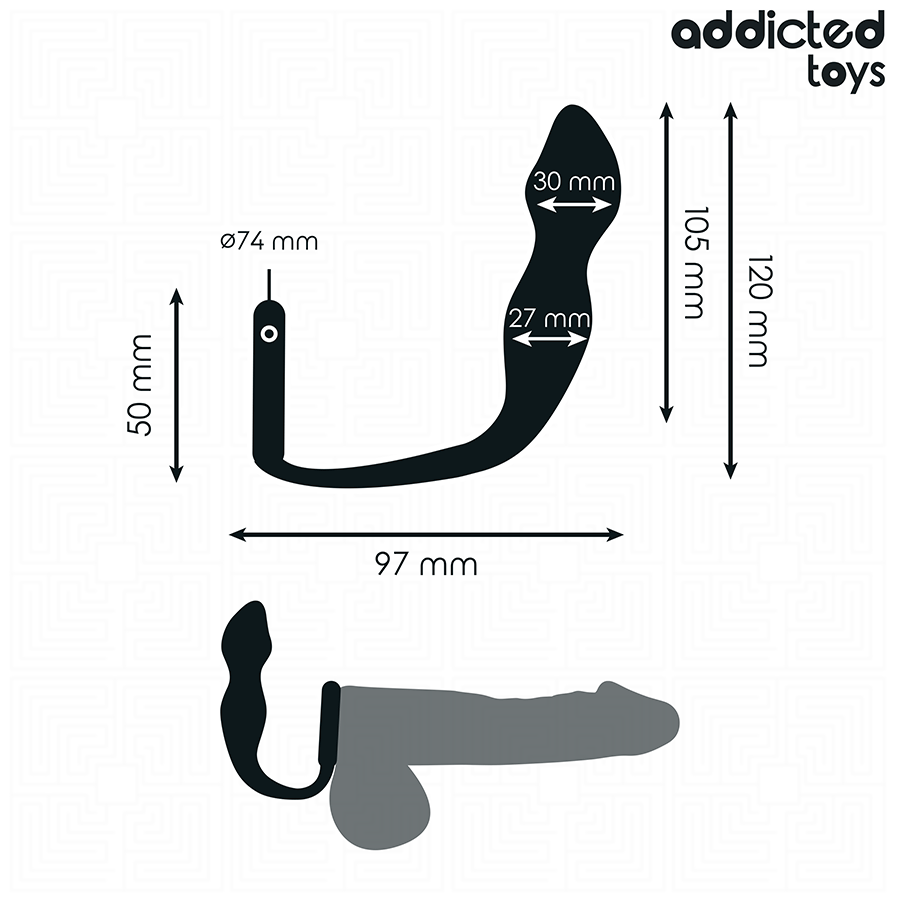 ADDICTED TOYS - PLUG ANAL CON ANILLO SILICONA MODELO 2 - Imagen 4
