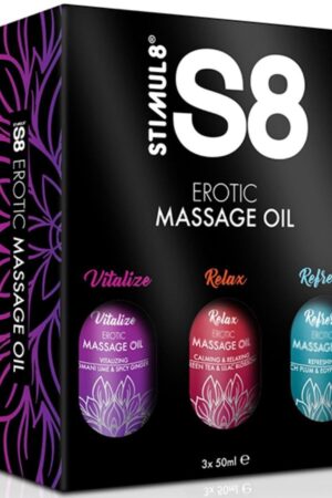 STIMUL8 - S8 CAJA DE ACEITE DE MASAJE 3 X 50 ML