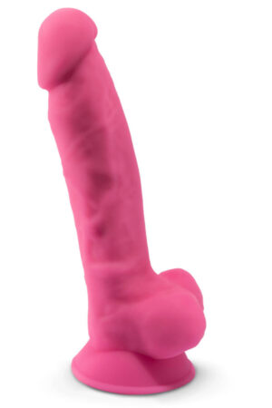 SILEXD - MODELO 1 PENE REALÍSTICO SILICONA PREMIUM SILEXPAN ROSA FLUORESCENTE 17.5 CM