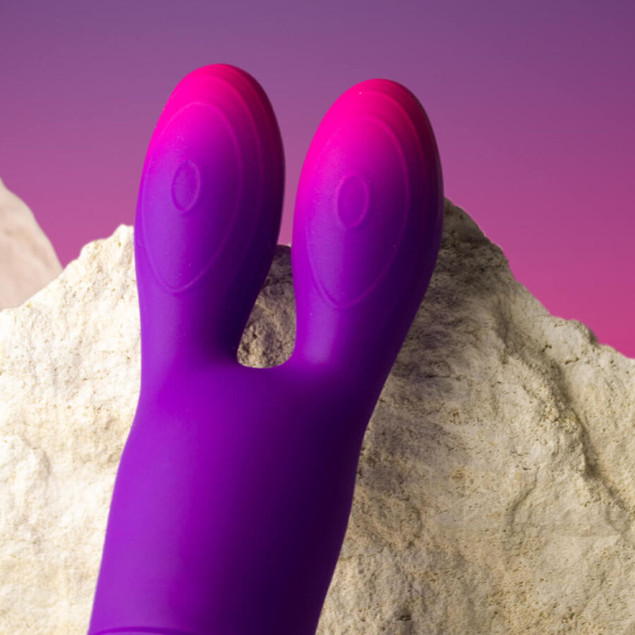 ROCKS- OFF - GLO-GIRL BUNNY VIBRADOR FLEXIBLE MORADO - Imagen 4