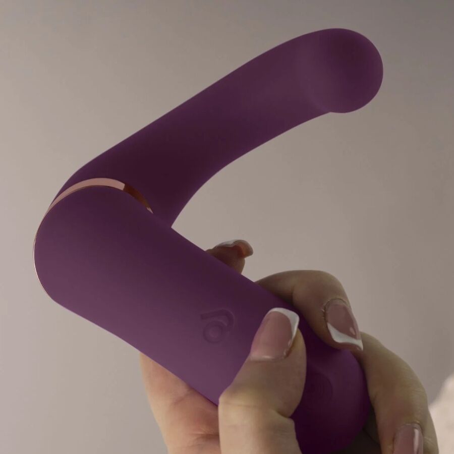 ROCKS- OFF - GEMINI VIBRADOR DUAL PUNTO G Y ESTIMULADOR CLÍTORIS MORADO - Imagen 9