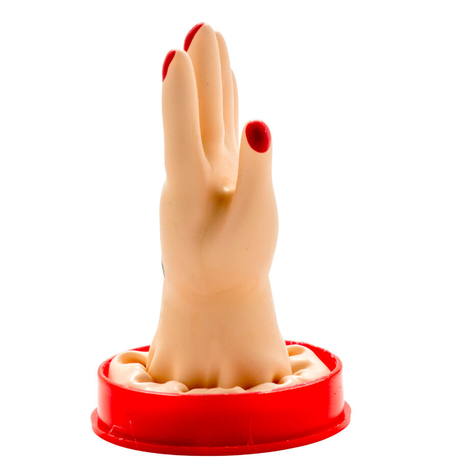 CONDOMERIE - PRESERVATIVO DECORATIVO PINTADO A MANO PALMA DE LA MANO MODELO 1 - Imagen 2