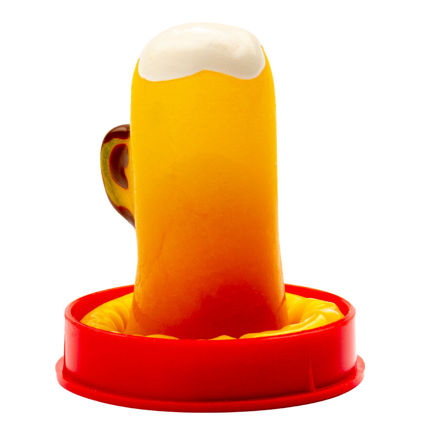 CONDOMERIE - PRESERVATIVO DECORATIVO PINTADO A MANO VASO DE CERVEZA - Imagen 4