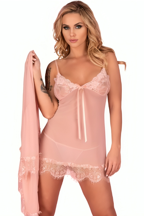 LIVCO CORSETTI FASHION – HYEONA 1710 BABYDOLL + TANGA ROSA S