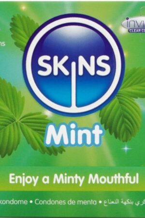 SKINS - PRESERVATIVOS PREMIUM SABOR MENTA PACK 4