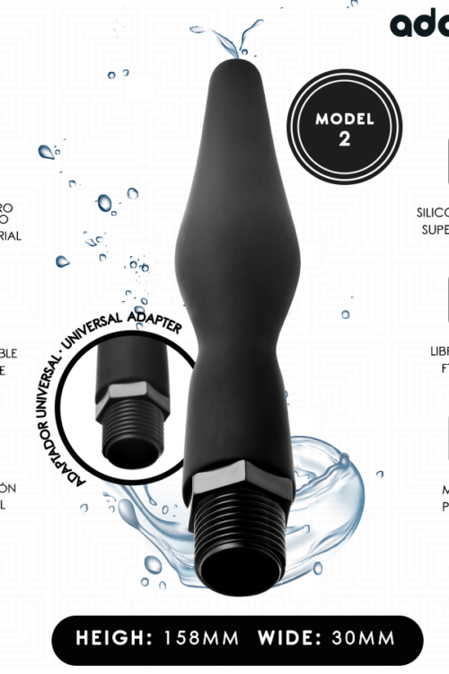 ADDICTED TOYS – LIMPIADOR ANAL CON ADAPTADOR UNIVERSAL MODELO 2