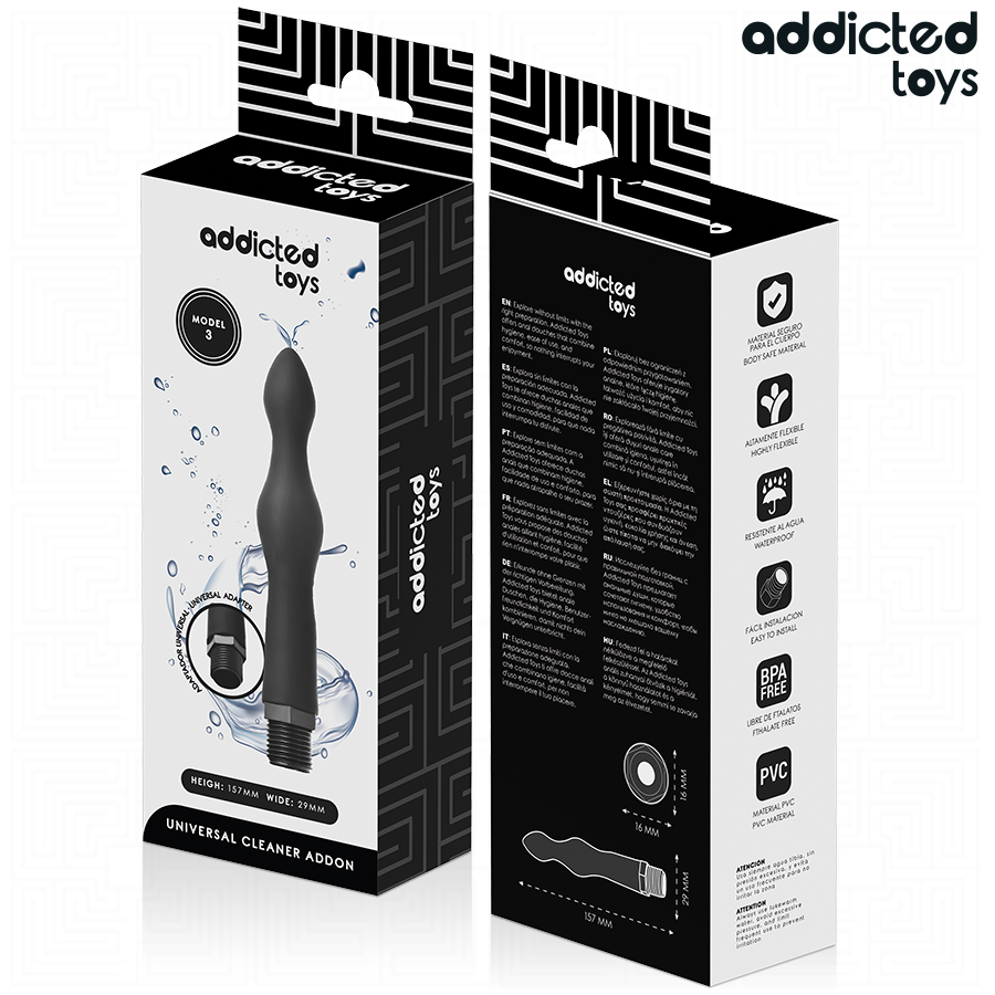 ADDICTED TOYS - LIMPIADOR ANAL CON ADAPTADOR UNIVERSAL MODELO 3 - Imagen 6