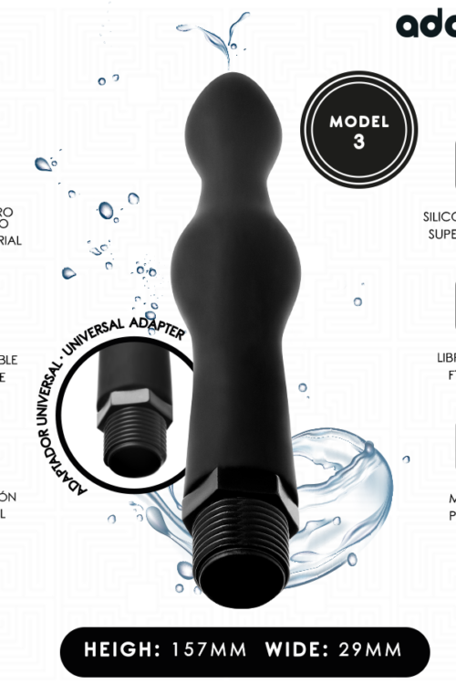 ADDICTED TOYS – LIMPIADOR ANAL CON ADAPTADOR UNIVERSAL MODELO 3