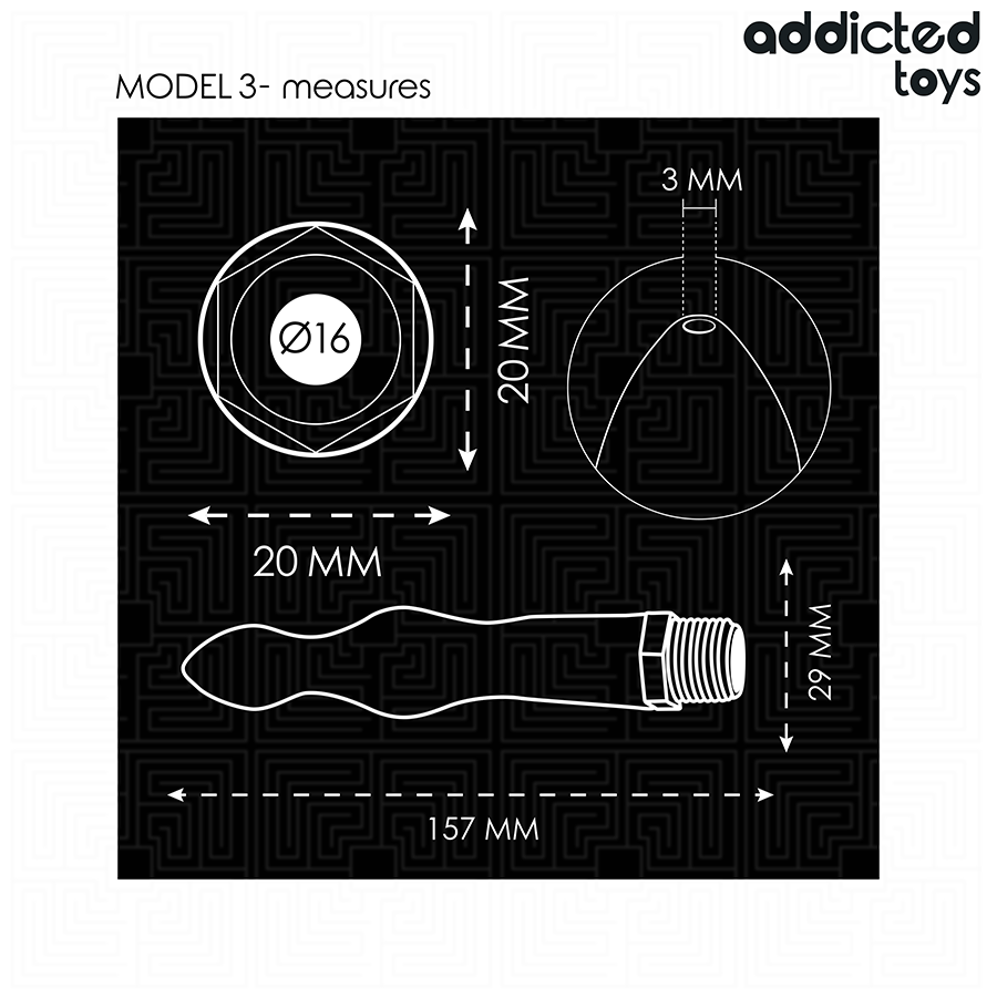 ADDICTED TOYS - LIMPIADOR ANAL CON ADAPTADOR UNIVERSAL MODELO 3 - Imagen 7