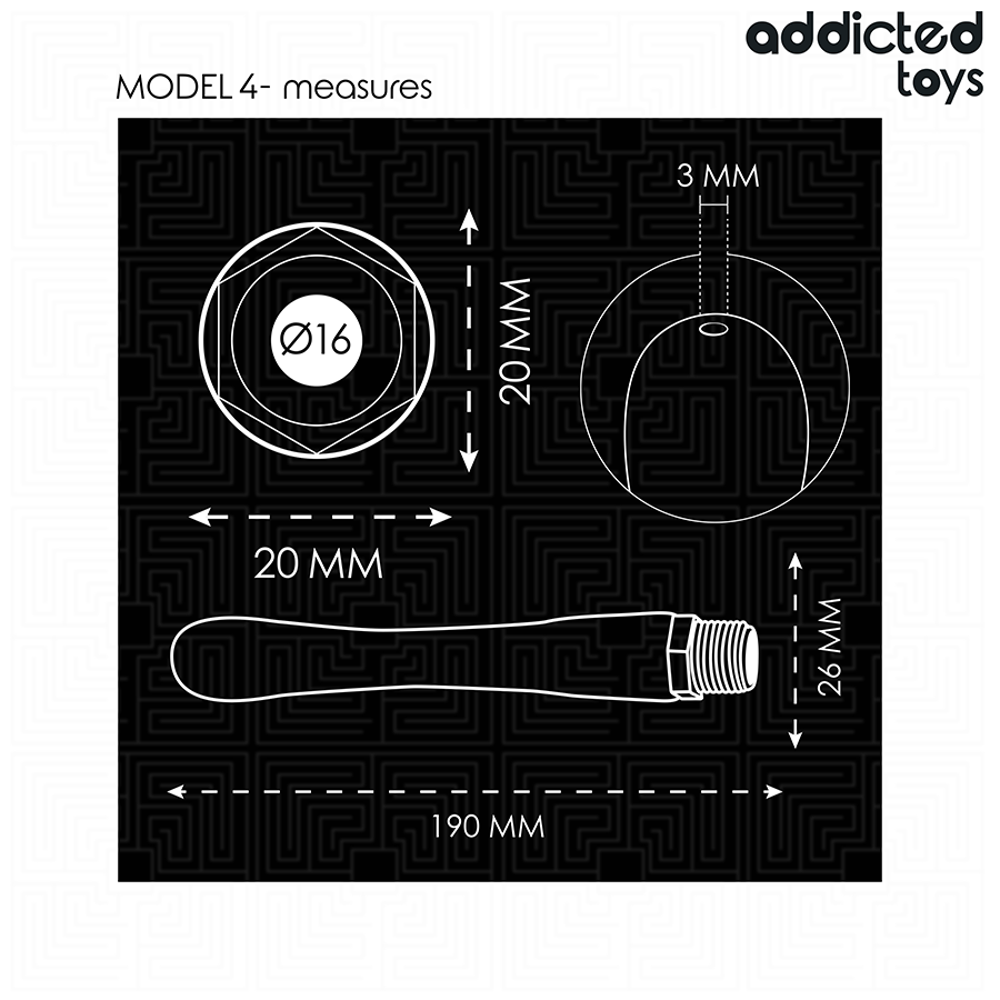 ADDICTED TOYS - LIMPIADOR ANAL CON ADAPTADOR UNIVERSAL MODELO 4 - Imagen 6