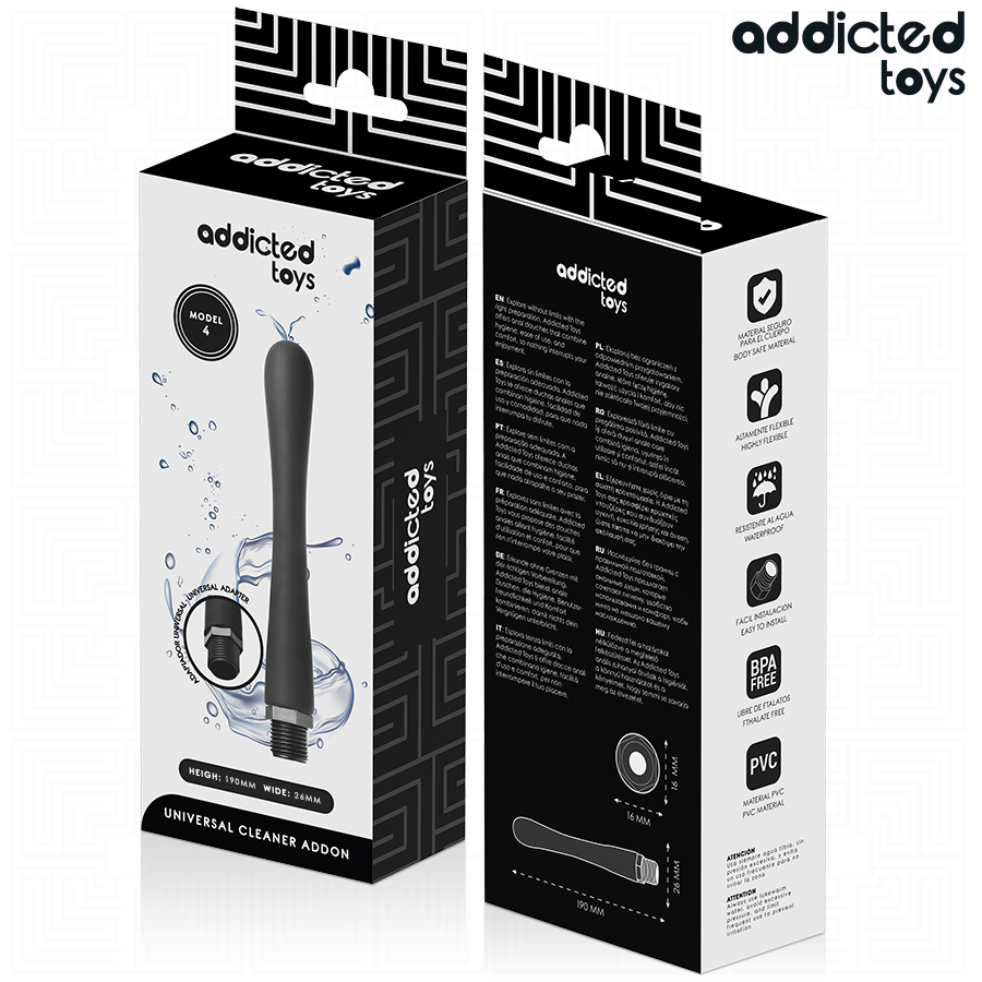 ADDICTED TOYS - LIMPIADOR ANAL CON ADAPTADOR UNIVERSAL MODELO 4 - Imagen 7
