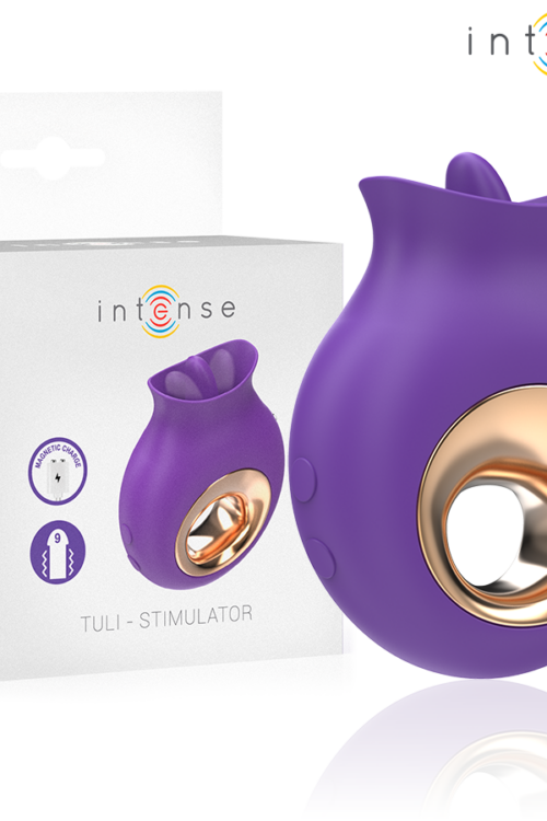 INTENSE – TULI ESTIMULADOR CLÍTORIS 9 VIBRACIONES & 9 OSCILACIONES MORADO
