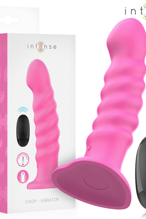 INTENSE – CINDY VIBRADOR TALLA L DISEÑO EN ESPIRAL 10 VIBRACIONES ROSA CONTROL REMOTO