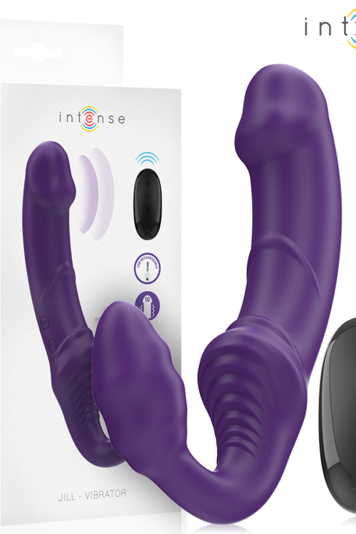 INTENSE – JILL VIBRADOR DOBLE 20 CM VIOLETA CONTROL REMOTO