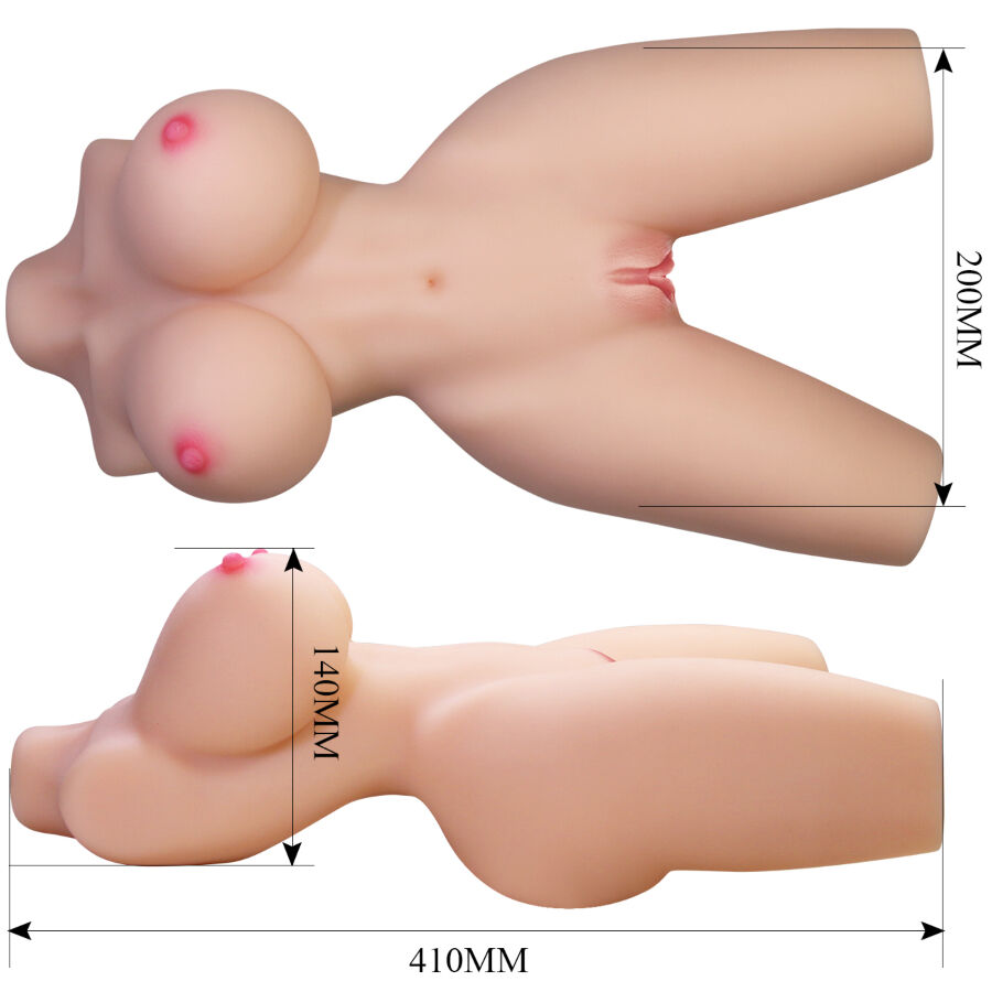 CRAZY BULL - LILY TORSO FEMENINO REALISTA VAGINA Y ANAL 4 KG - Imagen 7