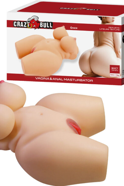 CRAZY BULL – GRACE TORSO FEMENINO REALISTA VAGINA Y ANAL 7.5 KG
