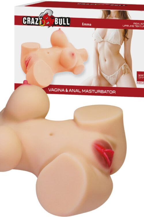 CRAZY BULL – EMMA TORSO FEMENINO REALISTA VAGINA Y ANAL 4.8 KG