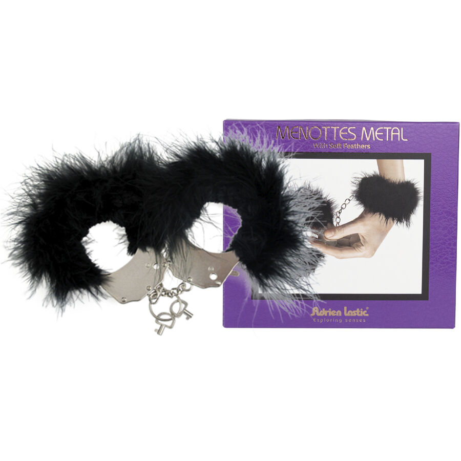 ADRIEN LASTIC – ESPOSAS METAL CON PLUMAS NEGRO