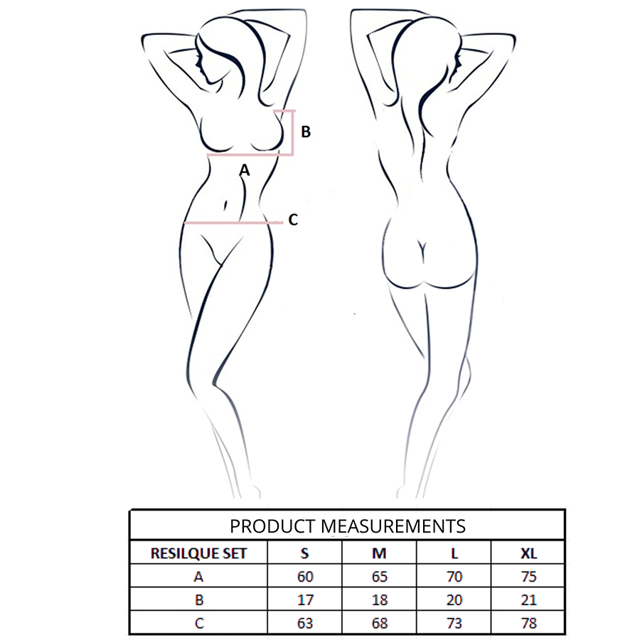 PASSION - RESILQUE SET SUJETADOR + TANGA BLANCO L/XL - Imagen 2