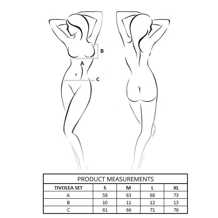 PASSION - TIVOLEA SET SUJETADOR + TANGA ROSA CLARO L/XL - Imagen 3