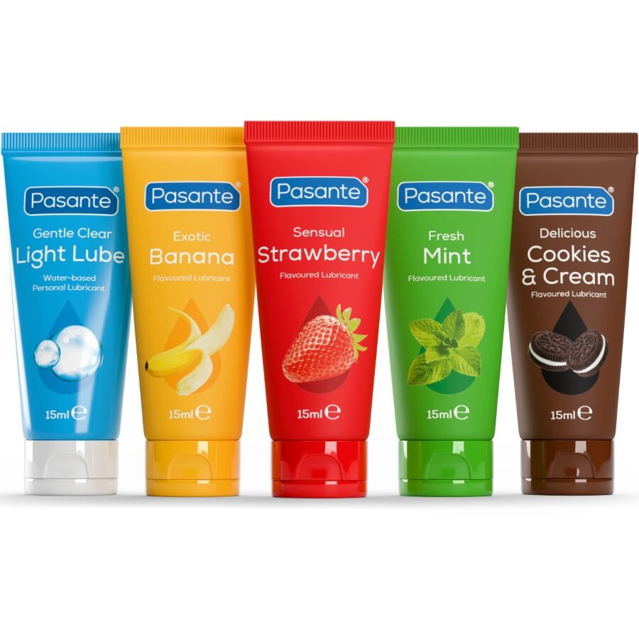 PASANTE - PACK LUBRICANTES SABORES VARIADOS 5 UDS X 15 ML - Imagen 3