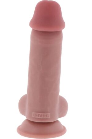 GET REAL - PENE REALÍSTICO DELUXE CON TESTÍCULOS EXTRA GRUESO 17 CM