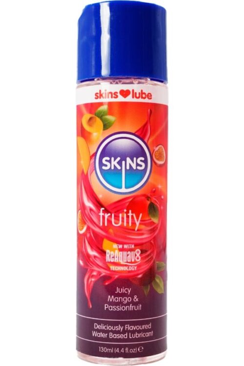 SKINS – FRUITY LUBRICANTE BASE DE AGUA MANGO & FRUTA PASIÓN 130 ML