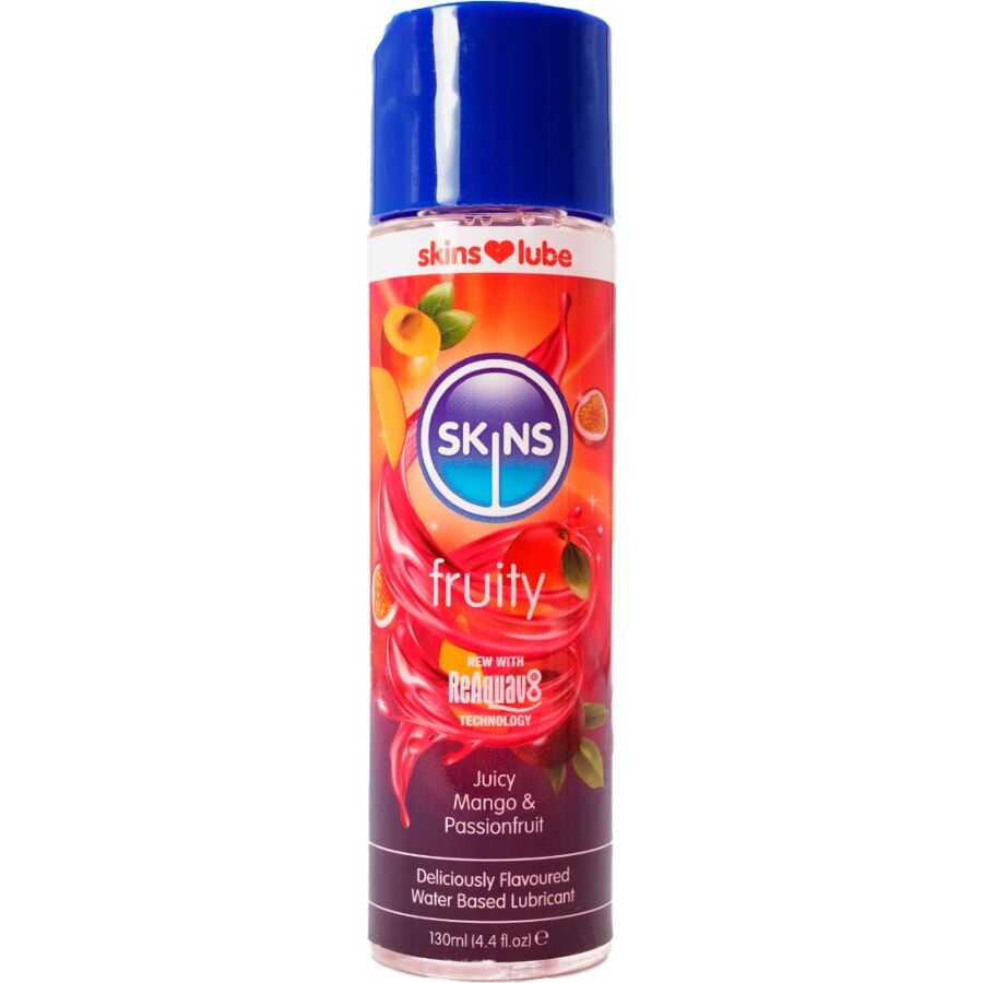SKINS – FRUITY LUBRICANTE BASE DE AGUA MANGO & FRUTA PASIÓN 130 ML