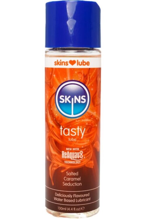 SKINS – TASTY LUBRICANTE BASE DE AGUA CARAMELO SALADO 130 ML
